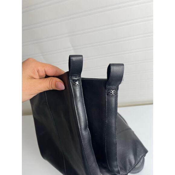 Sam Edelman Larina Tall Knee High Boot Waterproof Black Leather 6M 90s Edge Chic - Picture 5 of 13